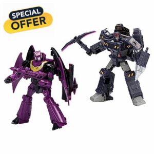 TRANSFORMERS Legacy Evolution Humble Origins 2-Pack 7” Senator Shockwave & 5.5” Data Clerk Orion Pax Action Figures
