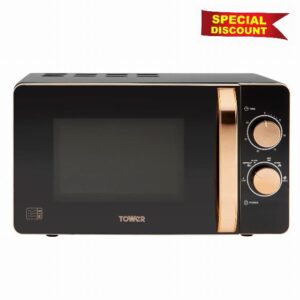Tower T24020 Manual Microwave with 30-Minute Timer and 6 Power Levels