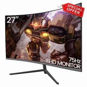 CRUA 27 Inch 75Hz Curved Gaming Monitor