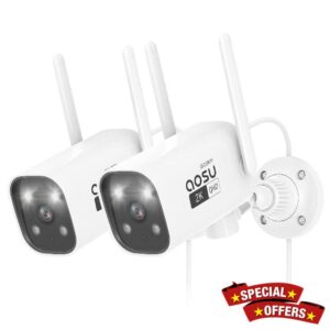 AOSU 2K Security Camera Outdoor with Color Night Vision