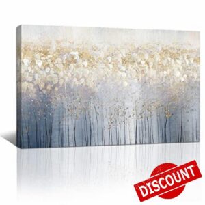 FajerminArt Framed Tree Blossom Canvas Wall Art Abstract Floral Plant Large Canvas Prints for Living Room Bedroom Home Decorations Abstract Painting Wall Artwork Ready To Hang 24"x36"(60cmx90cm)