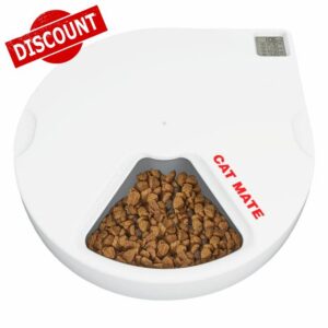 Cat Mate C500 Automatic Pet Feeder | Cat or Small Dog Bowl with Digital Timer | For Wet or Dry Pet Food