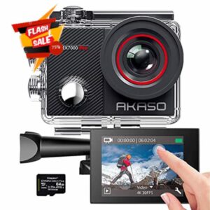 AKASO EK7000 Pro 4K Action Camera with 64GB microSDXC Memory Card