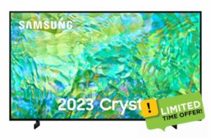 Samsung 55 Inch CU8000 4K UHD Smart TV (2023) - Crystal 4K HDR TV With Alexa Built-In & Gaming Hub