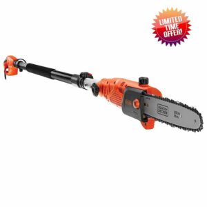 BLACK+DECKER Corded Pole Saw 800 W 25 cm Cutting Width with Pivoting Head and Easy Fill Oil System PS7525-GB