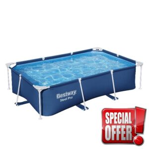 Bestway Steel Pro Swimming Pool | Above Ground Rectangle Paddling Pool