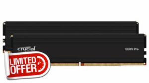 Crucial Pro RAM 32GB Kit (2x16GB) DDR5 5600MT/s (or 5200MT/s or 4800MT/s) Desktop Memory CP2K16G56C46U5