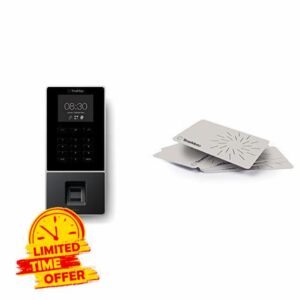 TimeMoto TM—626 and RF-100 Employee Clocking in with Fingerprint reader