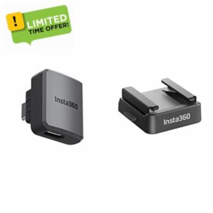 Insta360 ONE RS Mic Adapter (Horizontal Version) UK ONE RS Cold Shoe to Mount Additional Accessories inc Mic/Light (CINORSC/E)