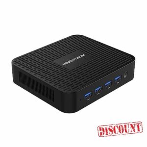 MINISFORUM Mini PC GK41 8GB DDR4 128GB SSD Intel Celeron J4125 Processor Dual LAN Mini PC