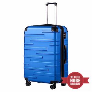 COOLIFE Hard Shell Suitcase with TSA Lock and 4 Spinner Wheels Lightweight 2 Year Warranty Durable (Navy Blue