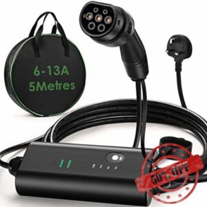 FNRIDS EV Charger Cable Type 2 to 3 Pin Plug