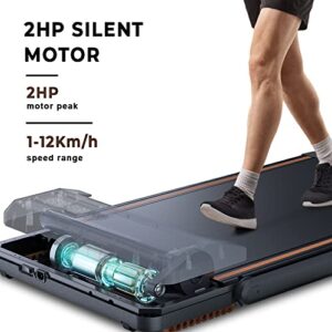 APP & Remote Control 2 in 1 Folding Treadmill Walking Pad with LED Display