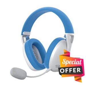 Redragon H848 Bluetooth Wireless Gaming Headset - Lightweight - 7.1 Surround Sound - 40MM Drivers - Detachable Microphone - Multi Platforms for PC