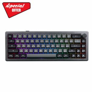 EPOMAKER EK68 65% Gasket NKRO Hot Swappable 2.4Ghz/Bluetooth 5.0/USB-C Wired Mechanical Gaming Keyboard with Knob