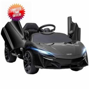 HOMCOM McLaren Licensed 12V Kids Electric Ride-On Car with Butterfly Doors