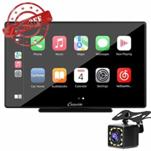 [2023 Newest] Carpuride 9 inches Wireless Apple Carplay & Android Auto Car Stereo with Backup Cam