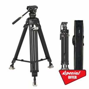 SMALLRIG AD-100 78" Video Tripod with One-Step Locking