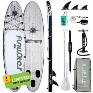 FunWater Inflatable Stand UP Paddle Board Ultra-Light Green Pink Everything Included ISUP