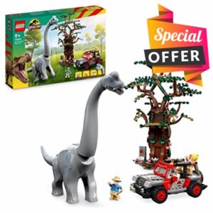LEGO 76960 Jurassic Park Brachiosaurus Discovery Dinosaur Toy Set with Large Dino Figure