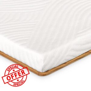 Newentor® 2 Inch Gel Infused Memory Foam Mattress Topper Bed - Dual-Layer with OEKO-TEX & CertiPUR-US Certified - Mattress Topper with Washable Zipped Cover