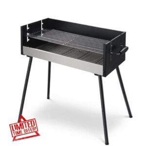 DiiDa Charcoal BBQ Grill 3 Stage Temperature 73 * 35cm Barrel BBQ Large Warming Surface Outdoor Garden Barbecue Heat Smoke
