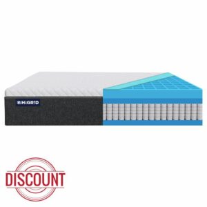 HiGRID Premium Hybrid Single Mattress with Japanese Patented SmartGRID Technology-Medium Firm
