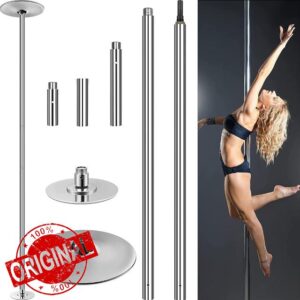 Pole Dancing Pole 45mm Spinning & Static - Portable Fitness Exercise Stripper Professional Pole Dancing Kit Adjustable Heigh