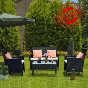 bigzzia Rattan Garden Furniture Set