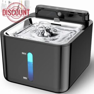 PLOOHT Drinking Fountain for Cat Wireless