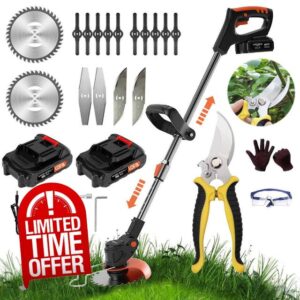 Battery Lawn Trimmer with 2 Ah Battery and Charger