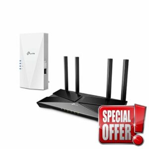 TP-Link AX3000 Dual Band Wi-Fi 6 Router and Range Extender Bundle