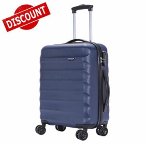 GinzaTravel Lightweight Hard Shell Medium Suitcase with 4 Double Spinner Wheels and Combination Lock Carry-on Luggage