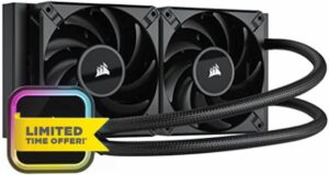 Corsair iCUE H100i RGB ELITE Liquid CPU Cooler (16 Dynamic RGB LEDs