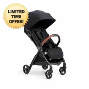 Silver Cross | Jet 3 Compact Pushchair | Lightweight Travel Stroller | Compact Travel System | Cabin Size | Newborns - 3-4yrs | Black