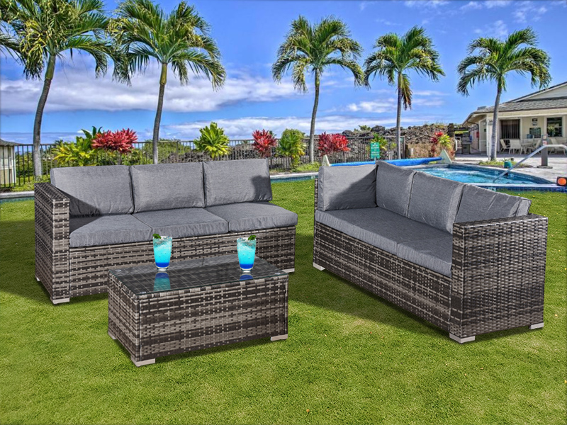Patio Wicker Furniture Set 6 Seater
