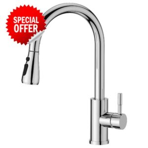 FORIOUS Kitchen Sink Taps Mixer with Pull Out Spray