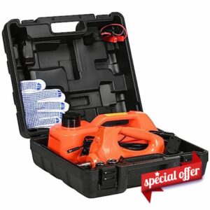 DURHAND 5 Ton Electric Car Jack Kit with 12V Auto Car Floor Jack