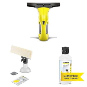 Kärcher WV 1 Window Vac & Kärcher 2.633-129.0 Window Vac Premium Spray Bottle Kit & Kärcher Window Cleaner Concentrate RM 5