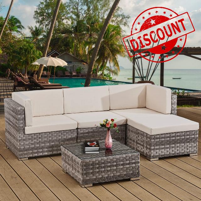 ASOWNSUN Rattan Garden Furniture Sets with Chair
