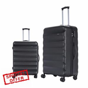 GinzaTravel Lightweight Luggage Set Hard Shell Small & Medium & Large Suitcase with 4 Double Spinner Wheels and Combination Lock