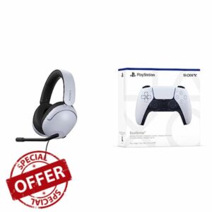 Sony INZONE H3 Gaming Headset - 360 Spatial Sound for Gaming - Boom microphone - PC/PlayStation5 & PlayStation 5 DualSense Wireless Controlle