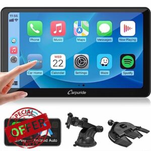 CARPURIDE Wireless Apple Carplay & Android Auto Car Stereo