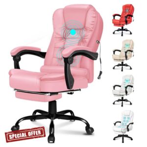 ELFORDSON Pink Office Chair for Home Office