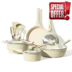 CAROTE 12PCS Non Stick Pots and Pans Set