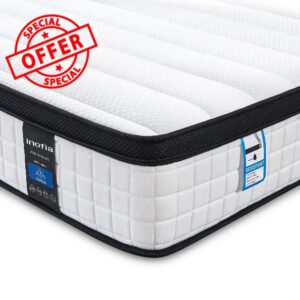 Inofia King Memory Foam Sprung Mattress 10.6 Inch