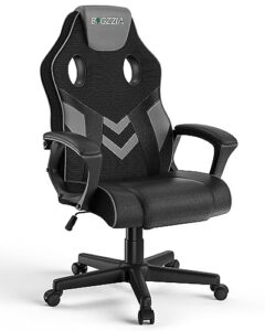 Adjustable Height Office Armchair 360°Swivel For PC Office Gamer (Grey)