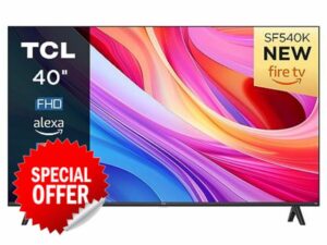 TCL 40SF540K 40 inch FHD Fire TV with OS7 Smart television - HDR & HLG-Dolby Audio-DTS Virtual X/DTS-HD-Metal Bezel-less-Dual-band Wifi 5-with Fire OS 7 system            [Energy Class F]