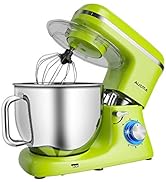 Aucma Stand Mixer,7L Tilt-Head Food Mixer, 6 Speed Electric Kitchen Mixer with Dough Hook, Wire W...