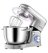 Aucma Stand Mixer, 6.2L Food Mixer, Electric Kitchen Mixer with Bowl, Dough Hook, Wire Whip & Bea...